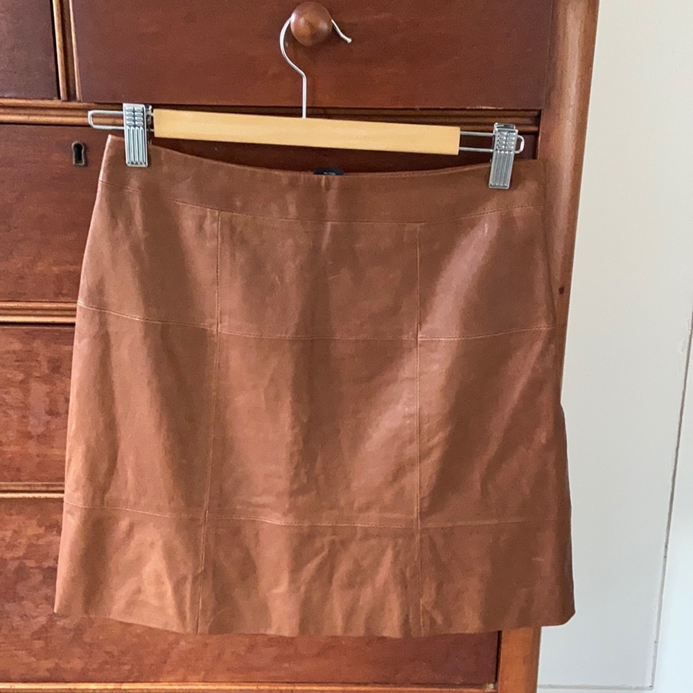 Club Mónaco Genuine Lamb Leather Mini Skirt size 2
